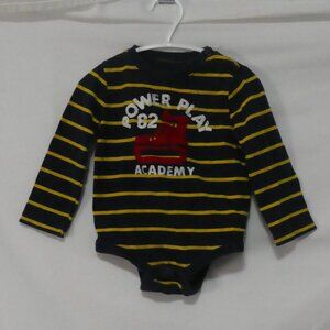 JOE FRESH Baby 18-24 months Power Play 82 Academy Striped Navy & Yellow Bodysuit